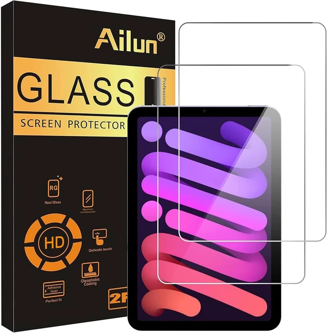 Main image of Screen Protector for iPad Mini 7 & 6 2 Pack 8.3 Inch Case Friendly