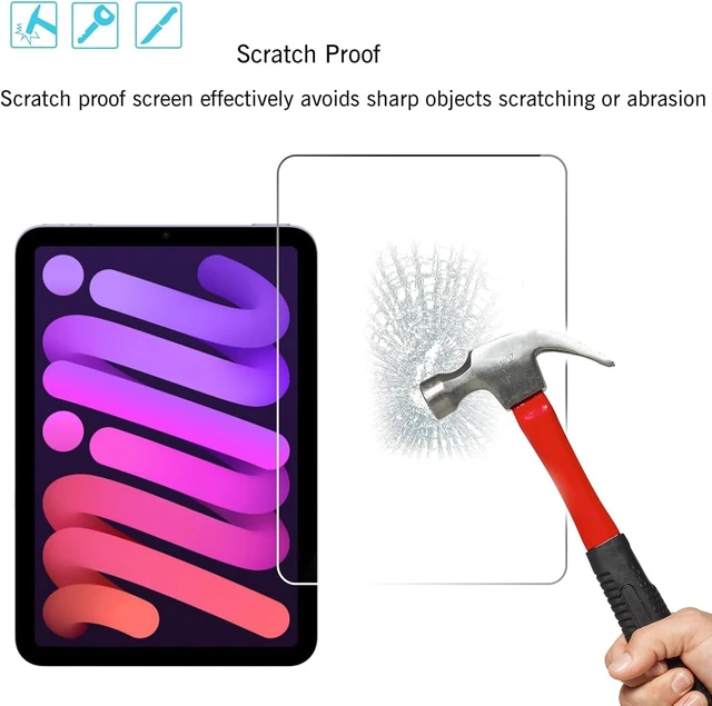 Alt view image 3 of 6 - Screen Protector for iPad Mini 7 & 6 2 Pack 8.3 Inch Case Friendly