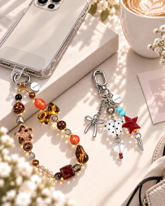 Alt view image 6 of 7 - 2 Pcs Phone Charm Wrist Strap Keychain for Camera Bag