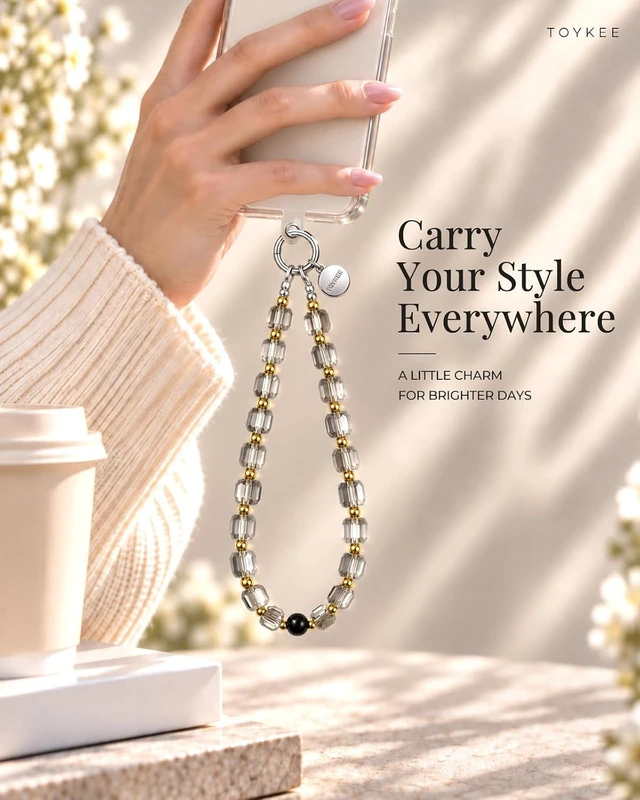 Alt view image 2 of 7 - 2 Pcs Phone Charm Beaded Phone Wrist Strap Keychain for Women