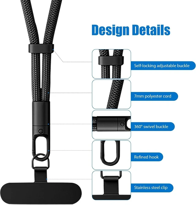 Alt view image 4 of 7 - Anti Theft Phone Strap & Wrist Lanyard for Phone Adjustable for Wrist Fit
