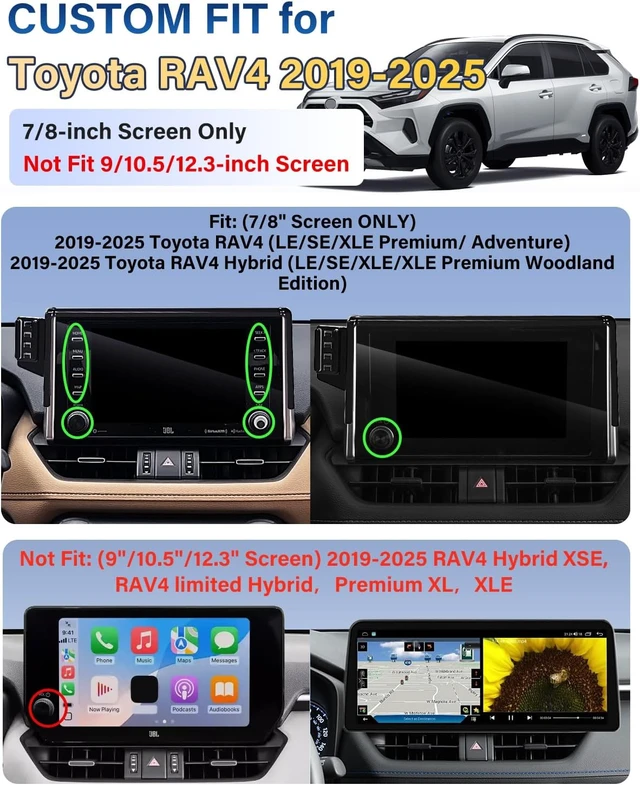 Alt view image 2 of 7 - Phone Holder for Toyota RAV4 2019-2025 7/8-inch Screen