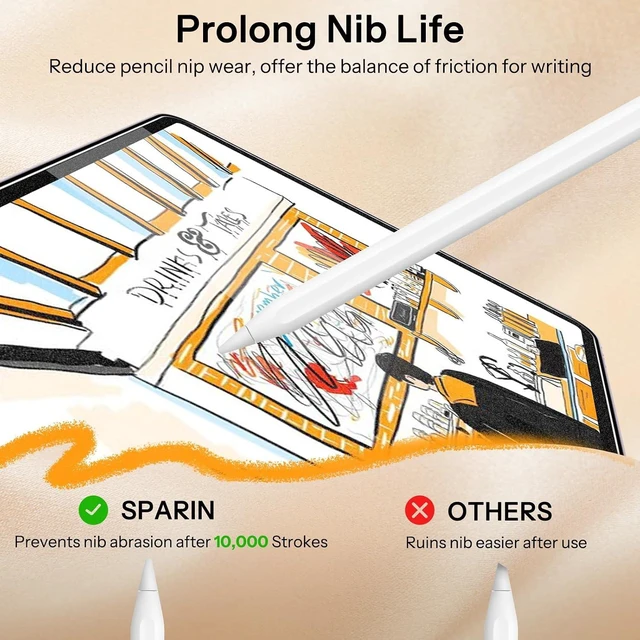 Alt view image 7 of 7 - Paper Glass Screen Protector for iPad Air 13 Inch M4/M3/M2 2 Pack