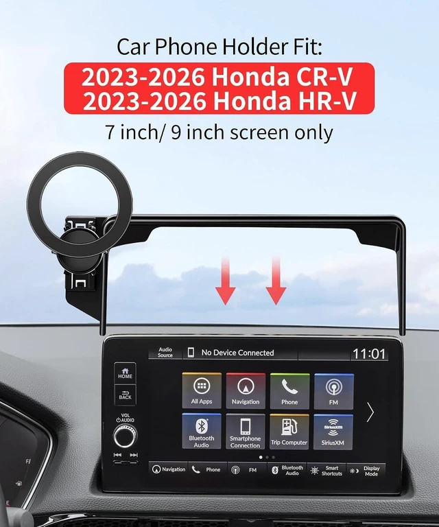 Alt view image 2 of 7 - Car Phone Holder for Honda CR-V/HR-V/CRV 2023-2026 Accessories 7/9 Screen