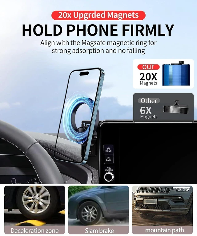 Alt view image 4 of 7 - Car Phone Holder for Honda CR-V/HR-V/CRV 2023-2026 Accessories 7/9 Screen