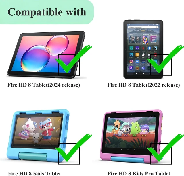 Alt view image 2 of 7 - Screen Protector for 8 Kids 2024/8 Kids Pro Tempered Glass Film (2 Pack)