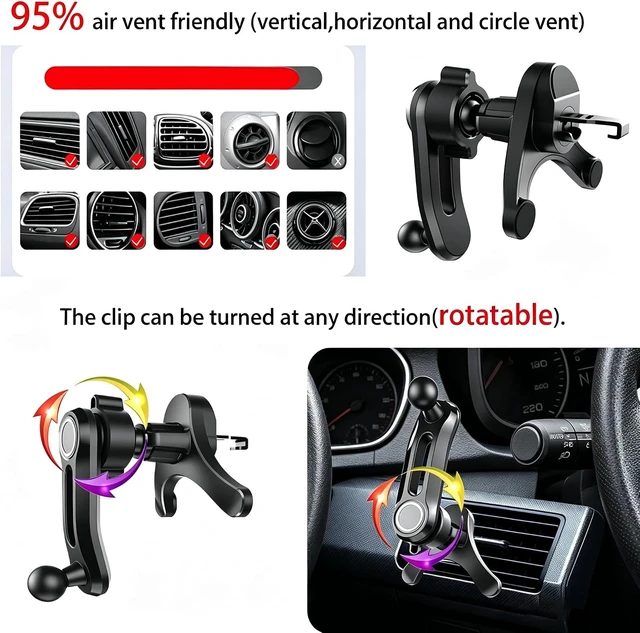Alt view image 7 of 7 - Cute Red Demon Gothic Wireless Car Phone Charger Mount Auto Clamp Holder