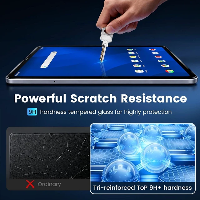Alt view image 3 of 7 - 2Pack Screen Protector for Onn 7 Core Tablet (2026 Model) 9H Hardness Tempered Glass Scratch-Resistant HD Screen Protector