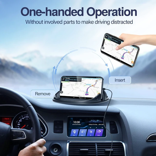 Alt view image 3 of 7 - 2 Pack Dashboard Car Phone Holder Mount Universal Cell Phone Automobile Cradles Ultra Stable Slip Free Hands Free Car Accessories Compatible for iPhone Most Smartphones and GPS