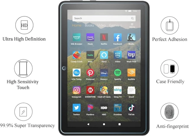 Alt view image 2 of 7 - Screen Protector for Kindle Fire HD 8/8 Plus/Kids 2022&2020