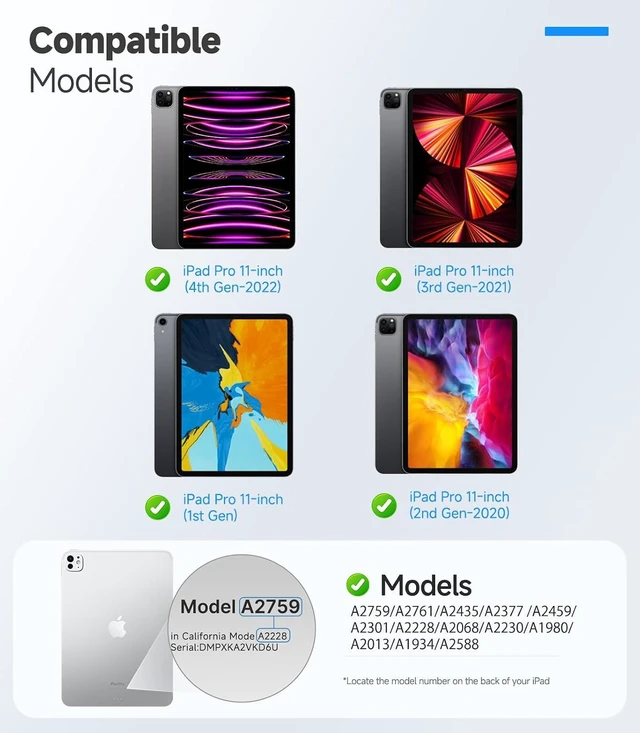 Alt view image 3 of 7 - 2 Pack for iPad Pro 11(4th 3rd 2nd 1st Gen) Screen Protector