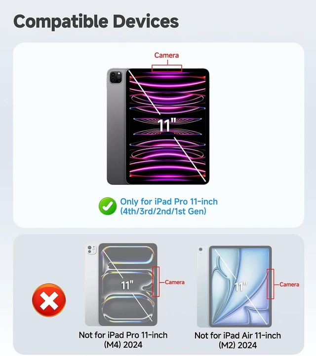 Alt view image 4 of 7 - 2 Pack for iPad Pro 11(4th 3rd 2nd 1st Gen) Screen Protector