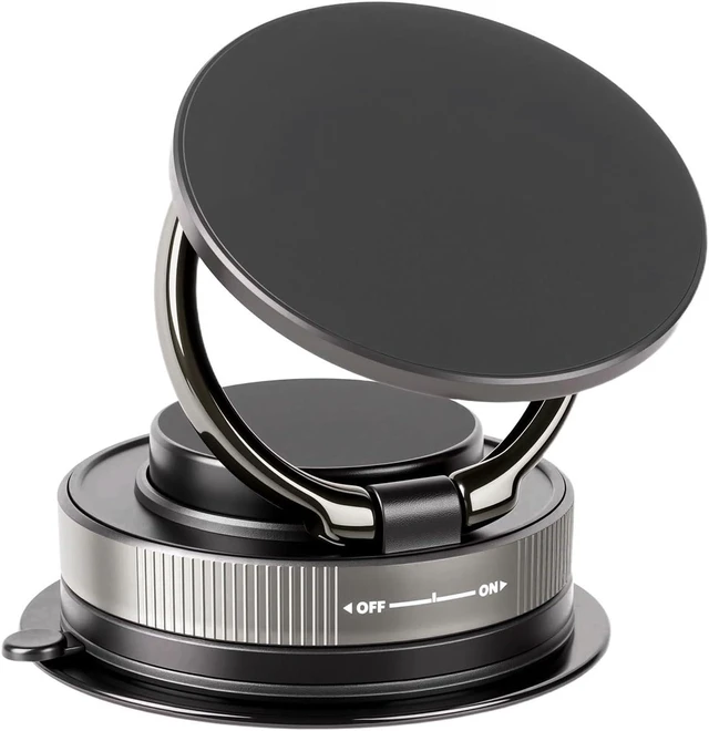 Main image of Magnetic Car Phone Holder for MagSafe Updated Strong Suction Cup Car Phone Mount for Dashboard Windshield Middle Screen 360° Rotatable & Adjustable for All the Cellphones