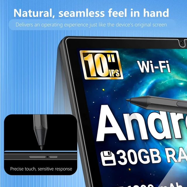 Alt view image 4 of 5 - 3 Pack Screen Protector Compatible with Evermyth Tablet G13 10 Inch Android 15 Tempered Glass 9H Hardness HD Clear Anti-Scratch