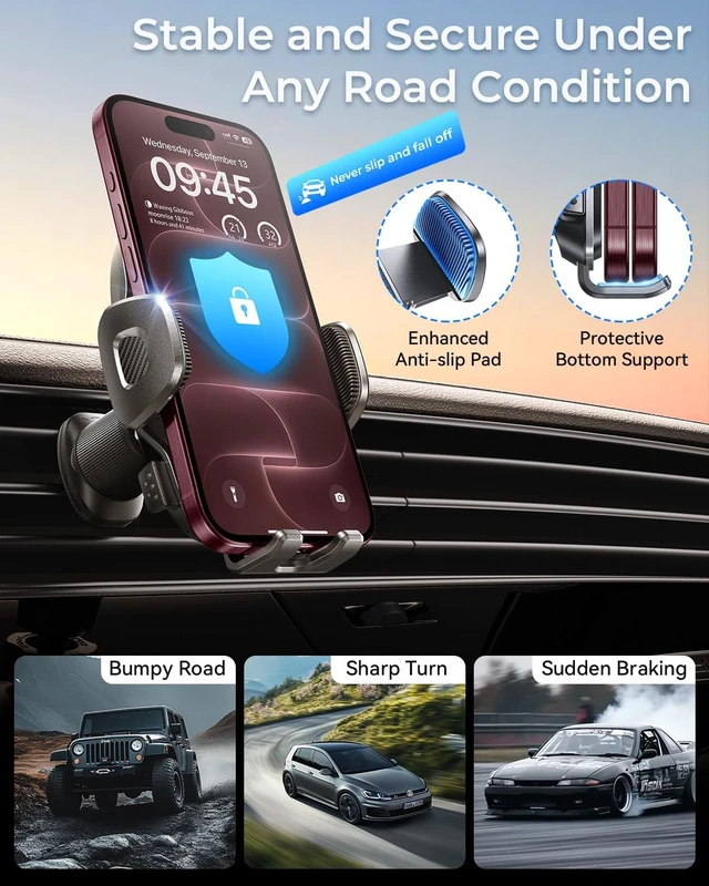 Alt view image 5 of 7 - 2026 Upgraded Air Vent Phone Mount for Car with New Metal Hook Clip Handy