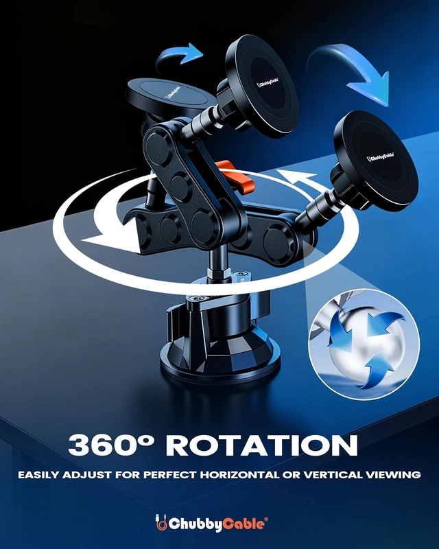 Alt view image 6 of 7 - ChubbyGrip Magnetic Car Phone Mount with Heavy-Duty Suction Cup