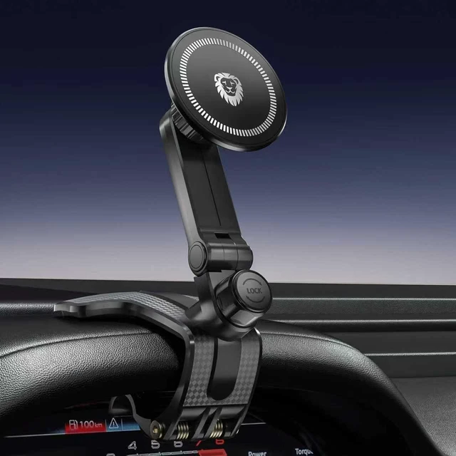 Main image of Universal 360-Degree Rotating Car Phone Holder Multifunctional Dashboard Phone Mount with Clip for All Smartphones Secure Flexible Grip for Car Dash & Rearview Mirror