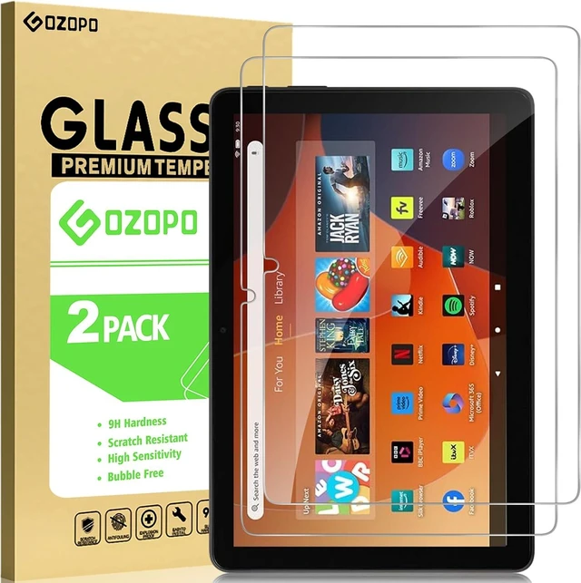 Main image of 2-Pack Screen Protector for Fire HD 10 (2023/2021 13th/11th Generation) Kids/Plus/Kids Pro 10.1 inch Tablet 9H Hardness Tempered Glass Guard Anti-Scratch Bubble-Free Ultra HD Clear