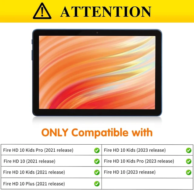 Alt view image 2 of 7 - 2-Pack Screen Protector for Fire HD 10 (2023/2021 13th/11th Generation) Kids/Plus/Kids Pro 10.1 inch Tablet 9H Hardness Tempered Glass Guard Anti-Scratch Bubble-Free Ultra HD Clear