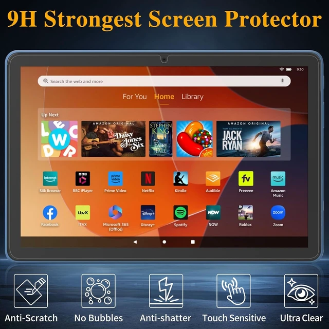 Alt view image 3 of 7 - 2-Pack Screen Protector for Fire HD 10 (2023/2021 13th/11th Generation) Kids/Plus/Kids Pro 10.1 inch Tablet 9H Hardness Tempered Glass Guard Anti-Scratch Bubble-Free Ultra HD Clear