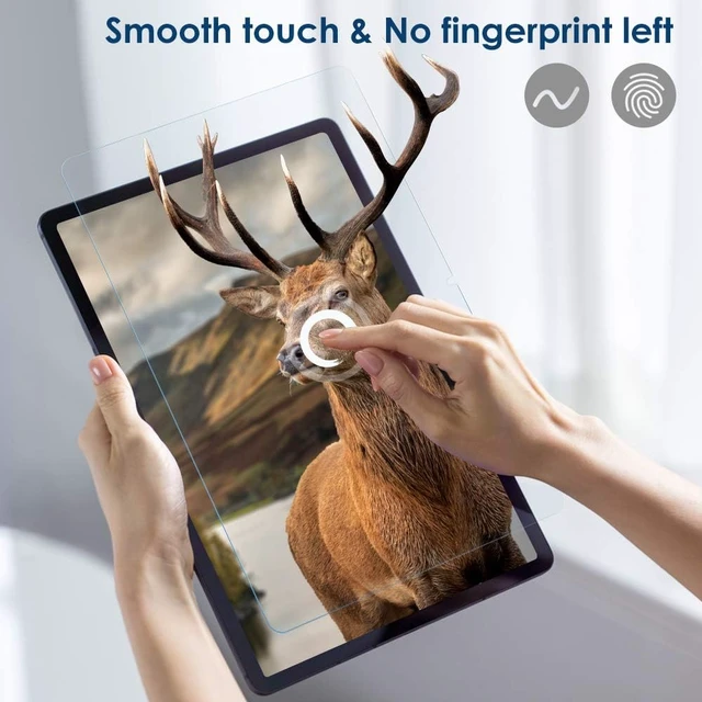 Alt view image 2 of 6 - 2-Pack Screen Protector Compatible with Galaxy Tab S9 FE 10.9/ S9/ S8/ S7 11.0 Tempered Glass Film Anti-Scratch 9H Hardness Easy Installation (SM-X710/X700/X706/T870/T875/T878)