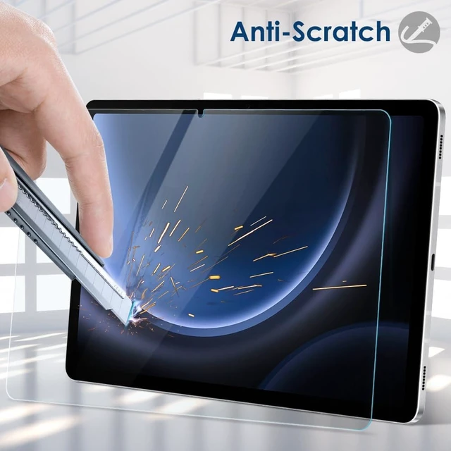 Alt view image 4 of 6 - 2-Pack Screen Protector Compatible with Galaxy Tab S9 FE 10.9/ S9/ S8/ S7 11.0 Tempered Glass Film Anti-Scratch 9H Hardness Easy Installation (SM-X710/X700/X706/T870/T875/T878)