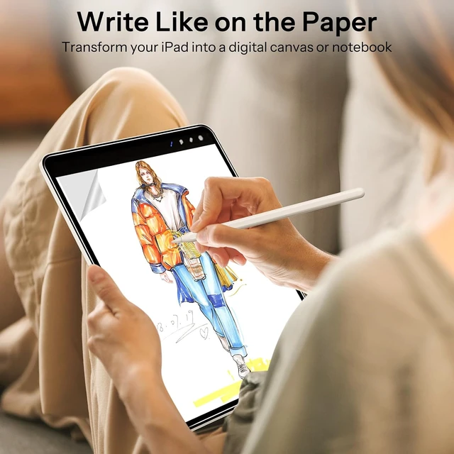 Alt view image 5 of 7 - 2 Pack Paper Glass Screen Protector for iPad Pro 13 Inch M5/M4