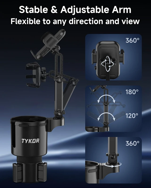 Alt view image 4 of 7 - Cup Holder Phone Holder for Your Car 2 in 1 Cup Holder Phone Mount