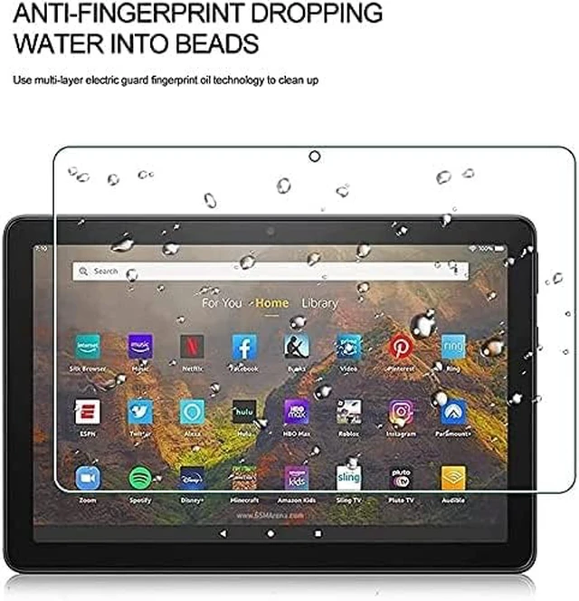Alt view image 4 of 6 - Tempered Glass Screen Protector for All-new Fire HD 10/10 Plus