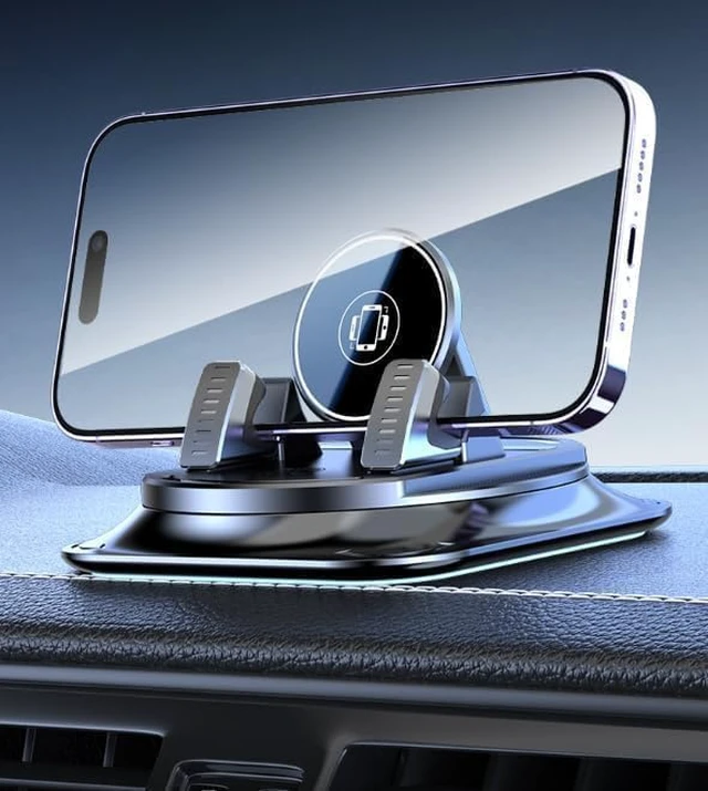 Alt view image 6 of 7 - New 360°Dashboard Car Phone Holder Dashboard Phone Holder with Vacuum Suction Technology Essential Phone Holders with Strong Suction Cup for All Smartphones Universal Windshield Adhesive Mount(1 PCS)