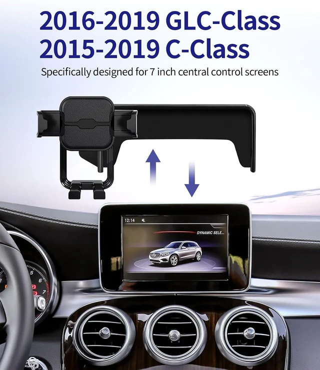 Alt view image 2 of 7 - Auto Clamp Car Phone Holder for Mercedes Benz GLC-Class C-Class 7 Screen