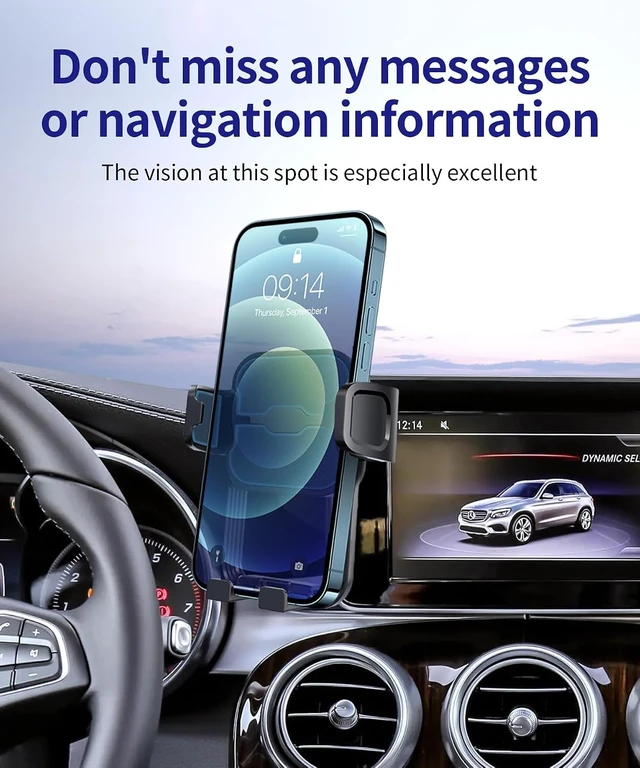 Alt view image 5 of 7 - Auto Clamp Car Phone Holder for Mercedes Benz GLC-Class C-Class 7 Screen