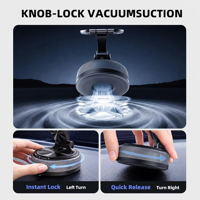 Alt view image 5 of 7 - Magnetic Phone Mount for Car Dashboard Detachable Base Hands-Free Cell Phone Holder 360° Rotatable Universal Vehicle Mount with Strong Adhesive Pad for GPS Navigation and One Hand Operation