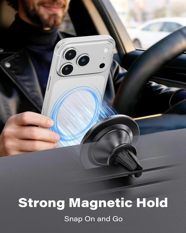 Alt view image 4 of 7 - for MagSafe Car Mount One-Piece Magnetic Phone Holder for Car Vent
