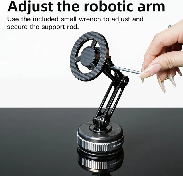 Alt view image 6 of 7 - Car Phone Holder for Magsafe Suction Car Phone Mount 360° Adjustable
