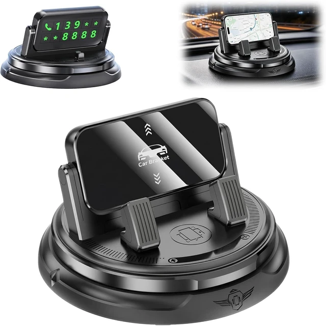 Main image of Car Phone Holder 360 Degree Rotation 2026 New Dashboard Phone Mount with Adjustable Spring Clip for Smartphones