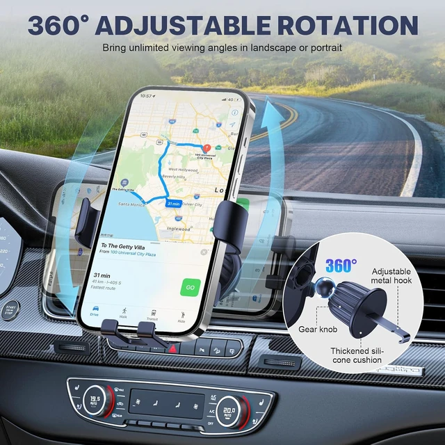 Alt view image 5 of 7 - Car Phone Holder air Vent car Mount Suitable for 4.4-6.8 inches Black