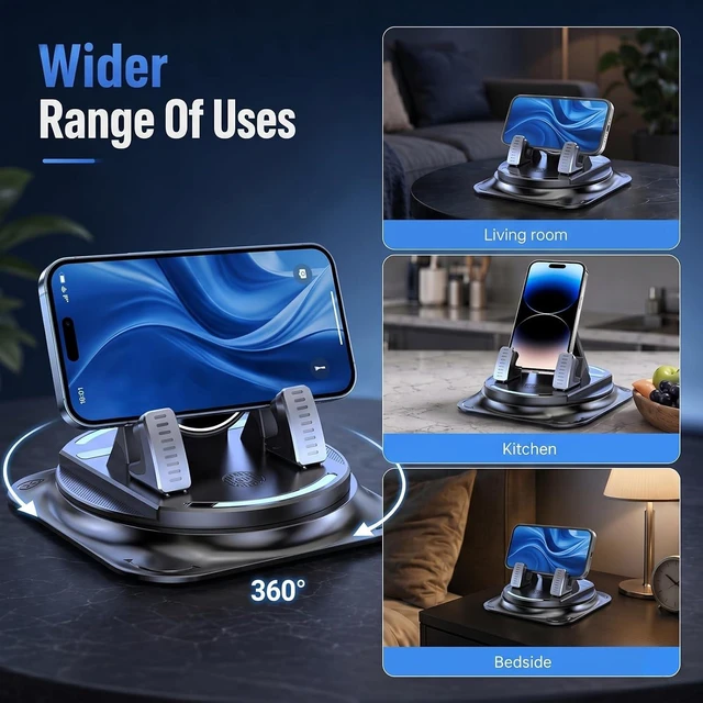 Alt view image 7 of 7 - Car Dashboard Phone Holder 360 Degree Rotatable Car Phone Holder 2026 New Non-Slip Dashboard Cell Phone Holder Universal Car Phone Mount Stand for Most Size PhonesB