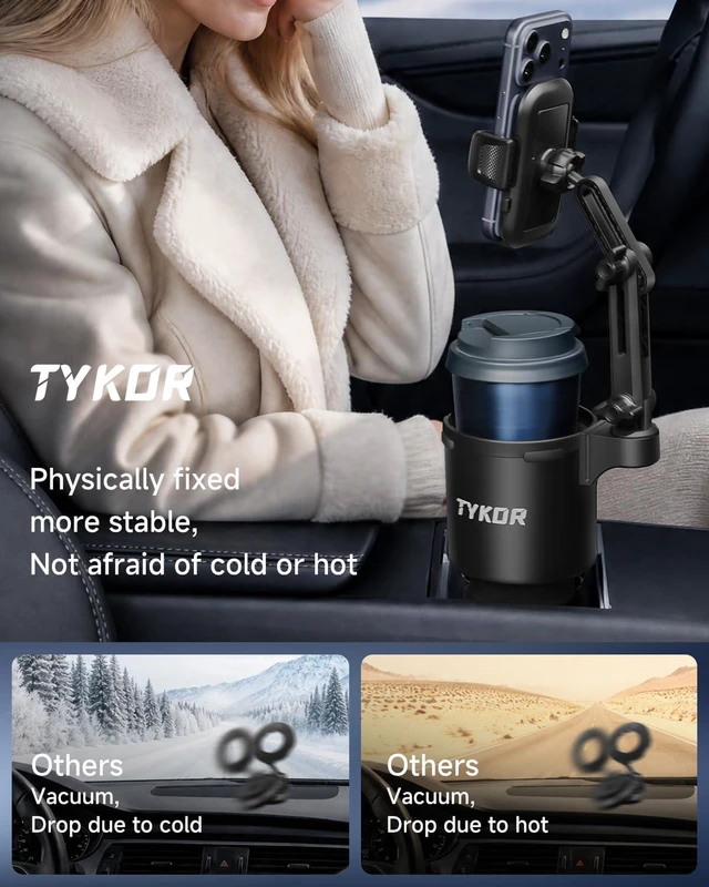 Alt view image 7 of 7 - Cup Holder Phone Holder for Your Car 2 in 1 Cup Holder Phone Mount