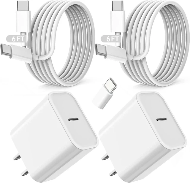 Main image of Fast iPad Charger iPad Charger Fast Charging 2Pack Wall Chargers Plug Adapter Type C USB C to C Cable Cord 6ft for iPad Pro 12.9 iPad Pro 11/13inch(M4) iPad Air 5th/4th iPad mini 6/7 iPad 10/11th(A16)