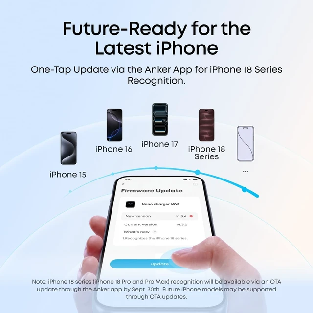Alt view image 4 of 7 - Nano Smart Display Charger 45W Max USB C Charger for iPhone 18 Pro
