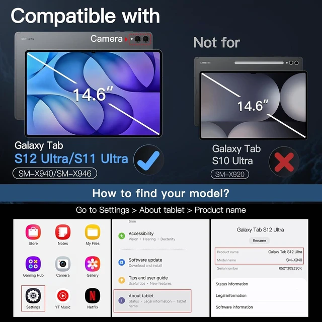 Alt view image 2 of 6 - Screen Protector for Galaxy Tab S12 Ultra/S11 Ultra 14.6 2-Pack
