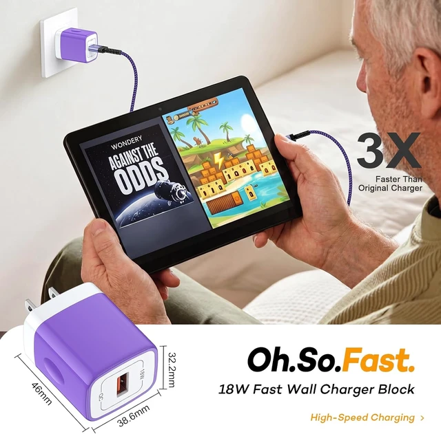 Alt view image 4 of 7 - 2Pack Kindle Charging Amazon Fire Tablet Charger Replacement Type C for Kindle Colorsoft/Scribe/Paperwhite Signature Edition/Kids Pro/Android Charging for Fire 10 HDX 7 8 10 Plus/Tablet Cord 11th 12