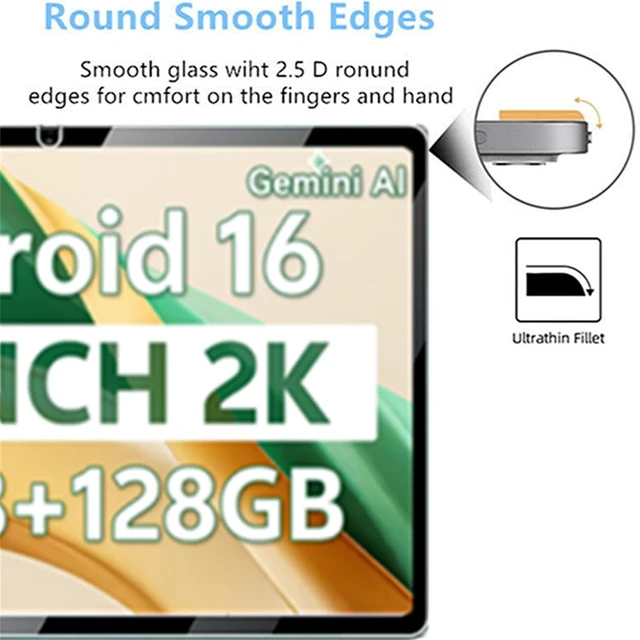 Alt view image 2 of 6 - 2 Pack Screen Protector for SVITOO Tab 12/P12 Android 16 Tablet Anti-Scratch 9H Tempered Glass Film Guard for FIRYMID 12 Inch/Relndoo TAB9 12 inch Tablets