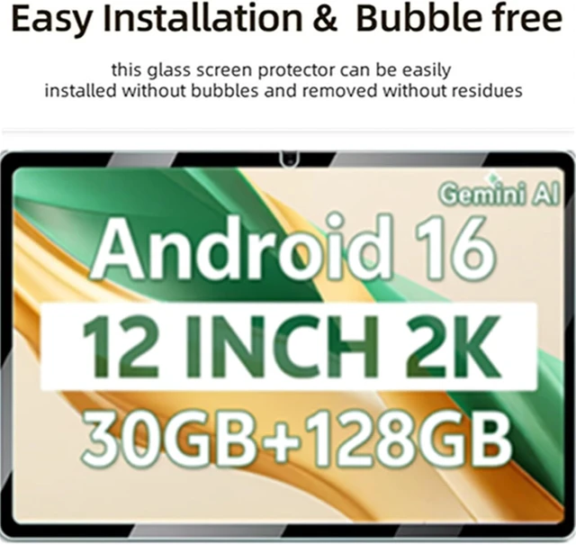 Alt view image 5 of 6 - 2 Pack Screen Protector for SVITOO Tab 12/P12 Android 16 Tablet Anti-Scratch 9H Tempered Glass Film Guard for FIRYMID 12 Inch/Relndoo TAB9 12 inch Tablets