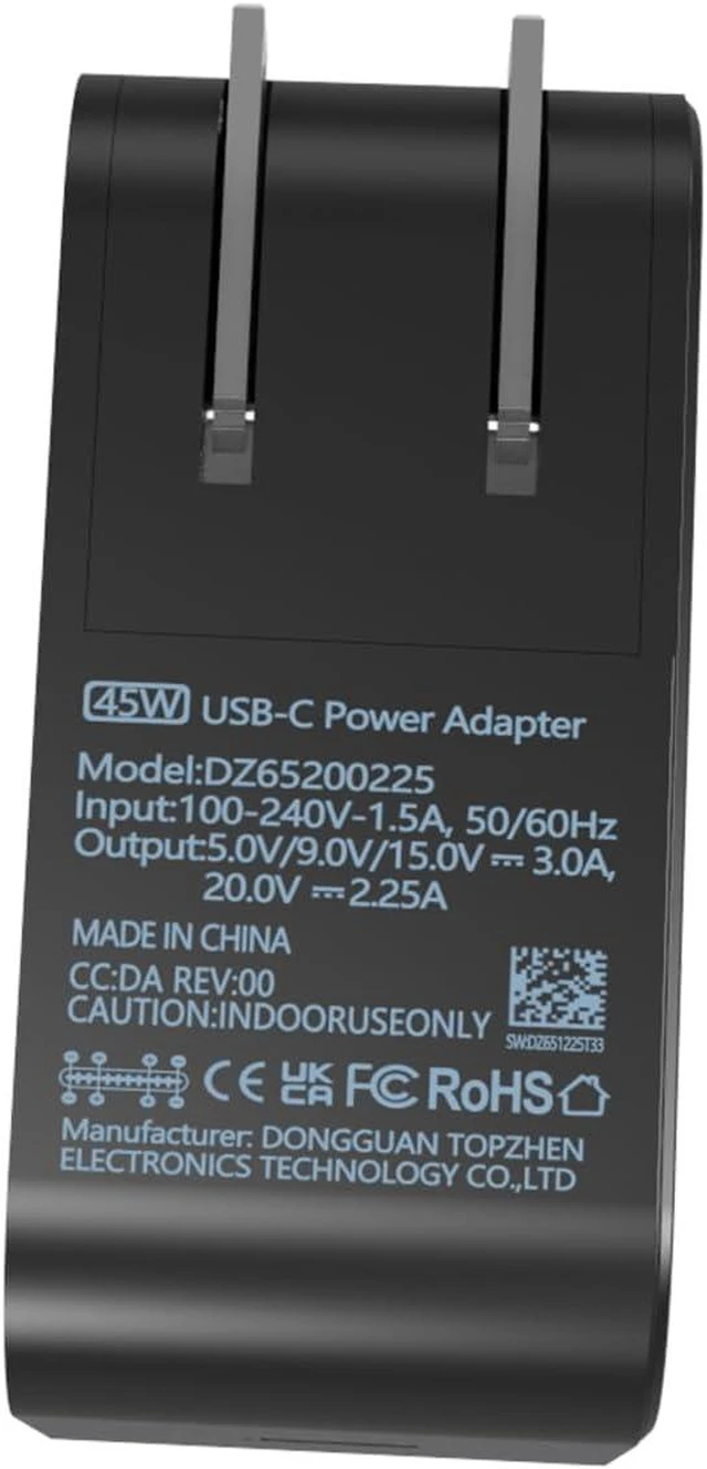 Alt view image 2 of 7 - 45W USB-C Charger Compatible with Surface pro 10/X/11/12 Power Adapter for iPad Pro 12.9/11(M2)/Air (9th Gen) Compatible with Microsoft Surface Laptop&Tablet Type C Power Adapter