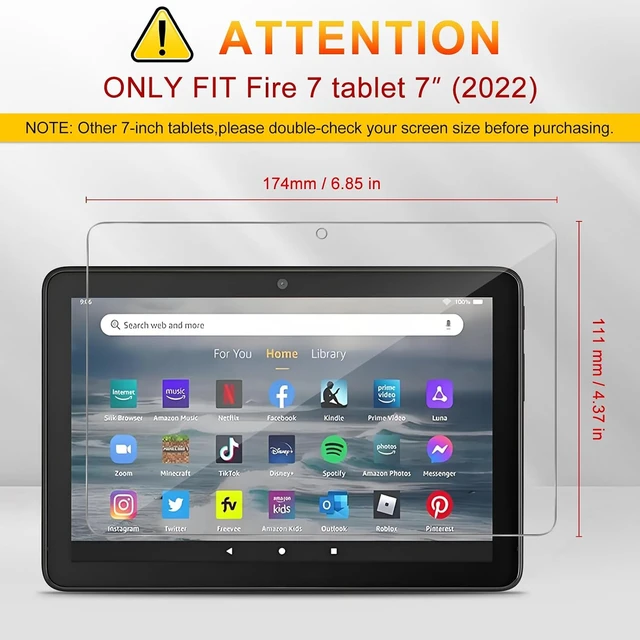 Alt view image 2 of 7 - Screen Protector for 7 Kids Tablet 7 inch (2022 release) 2 Pack