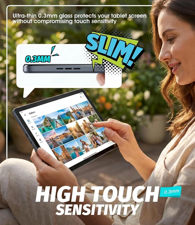 Alt view image 5 of 6 - (3 Pack Tempered Glass Screen Protector Compatible for TCL TAB 10 Gen 4 10.1 inch Protector De Pantalla 9H High Definition Anti-Scratch Bubble-Free