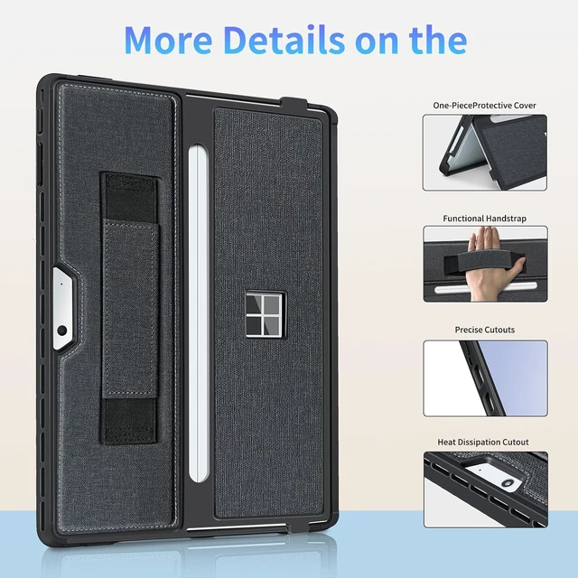 Alt view image 5 of 7 - Case for 13 Microsoft Surface Pro 12th 2026/11/10/9/8 Black