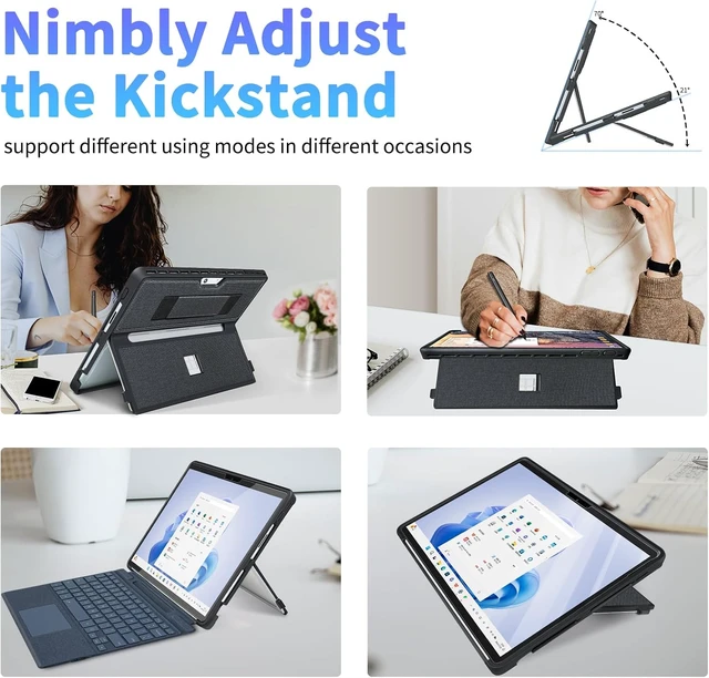 Alt view image 7 of 7 - Case for 13 Microsoft Surface Pro 12th 2026/11/10/9/8 Black